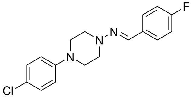 (4-(4-CHLORO-PHENYL)-PIPERAZIN-1-YL)-(4-FLUORO-BENZYLIDENE)-AMINE