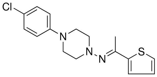 (4-(4-CHLORO-PHENYL)-PIPERAZIN-1-YL)-(1-THIOPHEN-2-YL-ETHYLIDENE)-AMINE