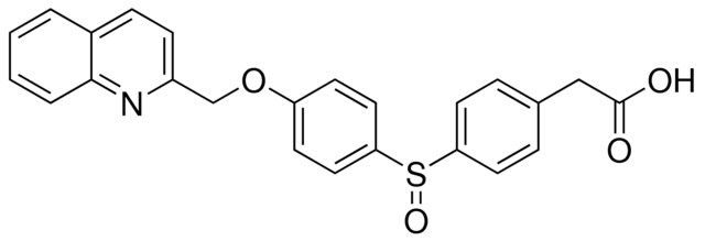 (4-[[4-(2-QUINOLINYLMETHOXY)PHENYL]SULFINYL]PHENYL)ACETIC ACID