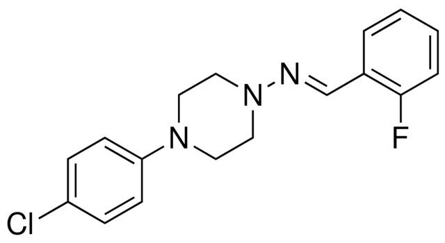 (4-(4-CHLORO-PHENYL)-PIPERAZIN-1-YL)-(2-FLUORO-BENZYLIDENE)-AMINE