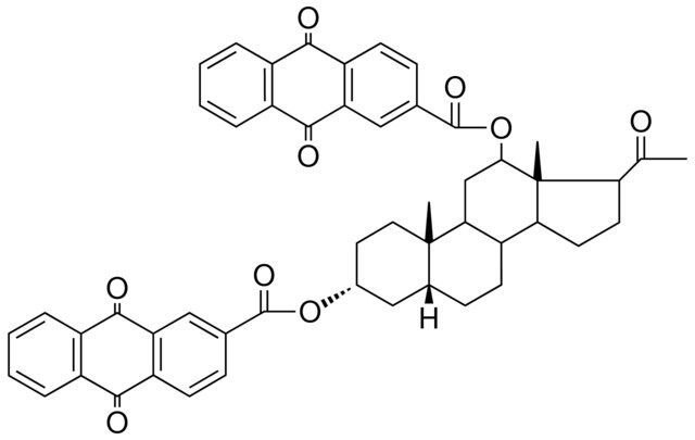 (3ALPHA,5BETA)-3-{[(9,10-DIOXO-9,10-DIHYDRO-2-ANTHRACENYL)CARBONYL]OXY}-20-OXOPREGNAN-12-YL 9,10-DIOXO-9,10-DIHYDRO-2-ANTHRACENECARBOXYLATE