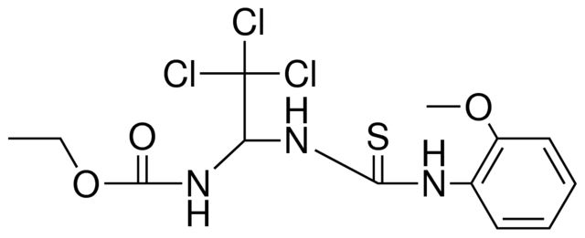 (2,2,2-TRICHLORO-1-(3-(2-MEO-PH)-THIOUREIDO)-ETHYL)-CARBAMIC ACID ETHYL ESTER