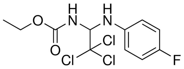 (2,2,2-TRICHLORO-1-(4-FLUORO-PHENYLAMINO)-ETHYL)-CARBAMIC ACID ETHYL ESTER