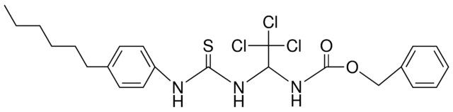 (2,2,2-TRICHLORO-1-(3-(4-HEXYL-PH)-THIOUREIDO)-ETHYL)-CARBAMIC ACID BENZYL ESTER