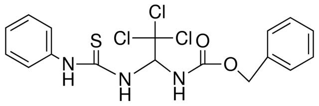 (2,2,2-TRICHLORO-1-(3-PHENYL-THIOUREIDO)-ETHYL)-CARBAMIC ACID BENZYL ESTER