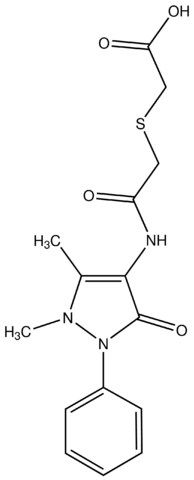 ({2-[(1,5-Di-Me-3-oxo-2-Ph-2,3-di-<i>H</i>-4-pyrazolyl)amino]-2-oxoethyl}thio)acetic acid