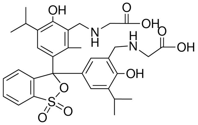 ({5-[3-(3-{[(CARBOXYMETHYL)AMINO]METHYL}-4-HYDROXY-5-ISOPROPYL-2-METHYLPHENYL)-1,1-DIOXIDO-3H-2,1-BENZOXATHIOL-3-YL]-2-HYDROXY-3-ISOPROPYLBENZYL}AMINO)ACETIC ACID