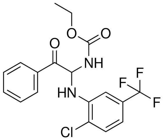 (1-(2-CL-5-TRIFLUOROMETHYL-PHENYLAMINO)-2-OXO-2-PH-ET)-CARBAMIC ACID ETHYL ESTER