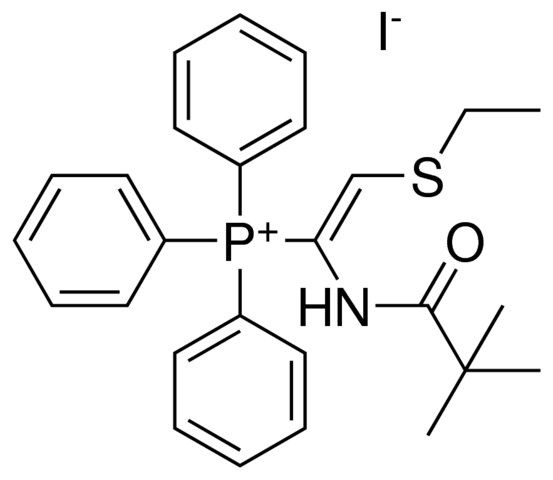 (1-(2,2-DI-ME-PROPIONYLAMINO)2-ETHYLSULFANYL-VINYL)TRIPHENYL-PHOSPHONIUM, IODIDE