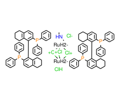 Dimethylammonium dichlorotri(mu-chloro)bis[(R)-(+)-2,2'-bis(diphenylphosphino)-5,5',6,6',7,7',8,8'-octahydro-1,1'-binaphthyl]diruthenate(II) [NH2Me2][{RuCl((R)-H8-binap)}2(mu-Cl)3]