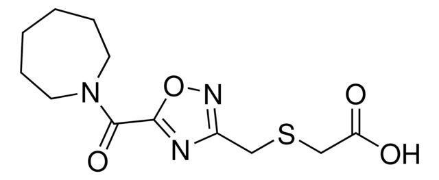 ({[5-(1-Azepanylcarbonyl)-1,2,4-oxadiazol-3-yl]methyl}sulfanyl)acetic acid