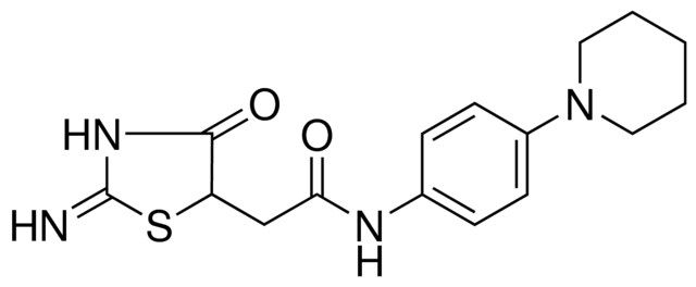 2-(2-IMINO-4-OXO-1,3-THIAZOLIDIN-5-YL)-N-(4-(1-PIPERIDINYL)PHENYL)ACETAMIDE