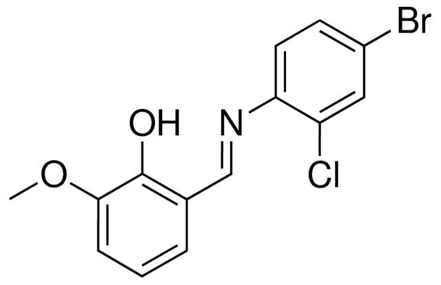 4-BROMO-2-CHLORO-N-(2-HYDROXY-3-METHOXYBENZYLIDENE)ANILINE