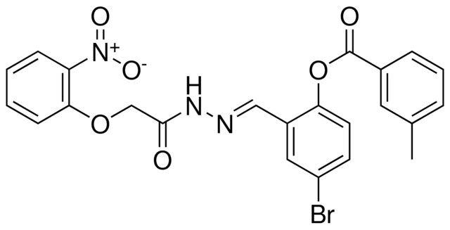 4-BROMO-2-(2-((2-NITROPHENOXY)ACETYL)CARBOHYDRAZONOYL)PHENYL 3-METHYLBENZOATE