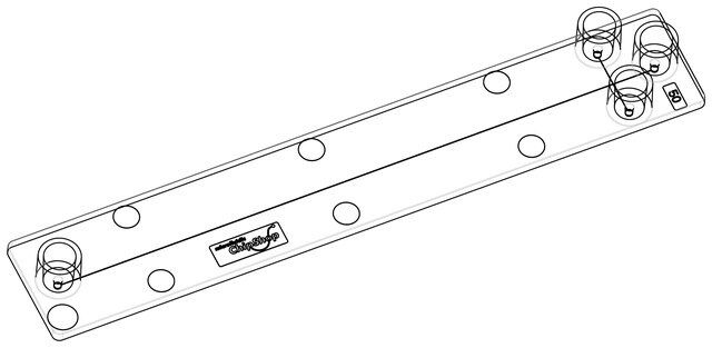 Cross-shaped channel chip-400 m channel