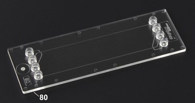 Cross-shaped channel chip (slide format)