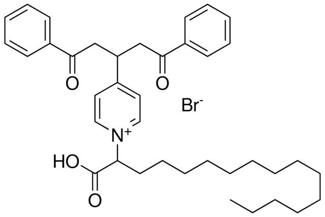 1-(1-CARBOXY-PENTADECYL)-4-(3-OXO-1-(2-OXO-2-PH-ET)-3-PH-PR)-PYRIDINIUM, BROMIDE