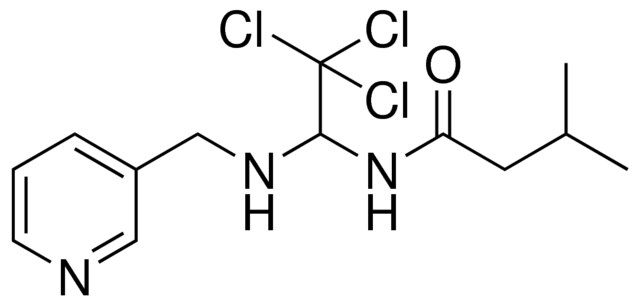 3-METHYL-N-(2,2,2-TRICHLORO-1-((PYRIDIN-3-YLMETHYL)-AMINO)-ETHYL)-BUTYRAMIDE