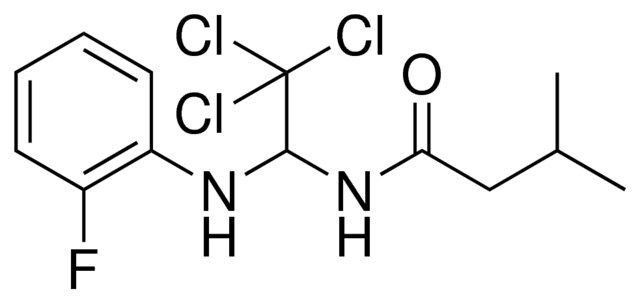 3-METHYL-N-(2,2,2-TRICHLORO-1-(2-FLUORO-PHENYLAMINO)-ETHYL)-BUTYRAMIDE