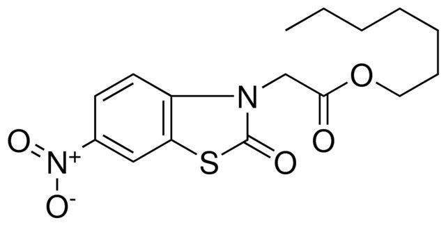 (6-NITRO-2-OXO-BENZOTHIAZOL-3-YL)-ACETIC ACID HEPTYL ESTER