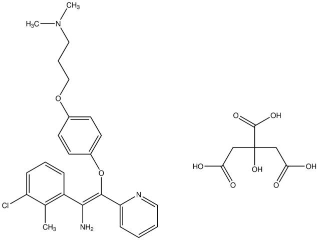 (E)-1-(3-chloro-2-methylphenyl)-2-{4-[3-(dimethylamino)propoxy]phenoxy}-2-(2-pyridinyl)ethenamine 2-hydroxy-1,2,3-propanetricarboxylate