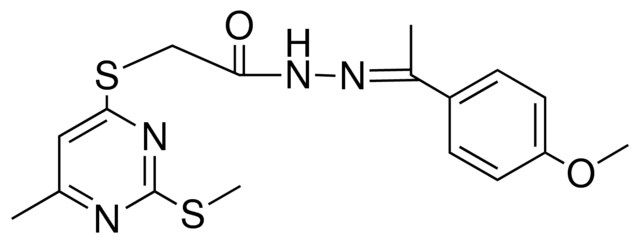 (ME-ME-SULFANYL-PYRIMIDIN-YLSULFANYL)-ACETIC ACID (MEO-PH)-ETHYLIDENE-HYDRAZIDE