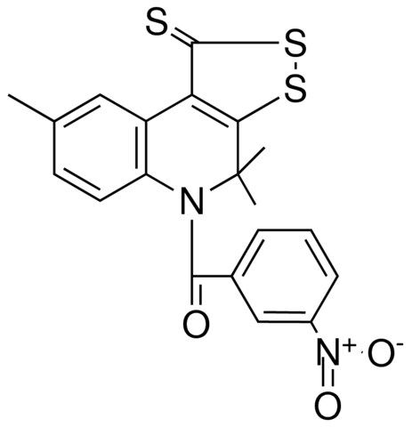 (NITRO-PH)-(TRIMETHYL-THIOXO-DITHIA-AZA-CYCLOPENTA(A)NAPHTHALEN-5-YL)-METHANONE