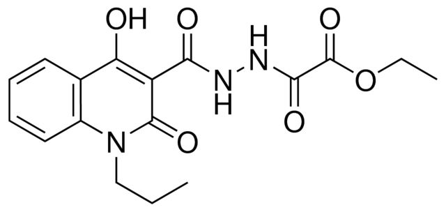 (N'-(4-HO-2-OXO-1-PR-2H-QUINOLINE-3-CARBONYL)-HYDRAZINO)OXO-ACETIC ACID ET ESTER