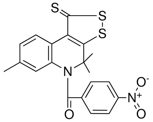 (NITRO-PH)-(TRIMETHYL-THIOXO-DITHIA-AZA-CYCLOPENTA(A)NAPHTHALEN-5-YL)-METHANONE