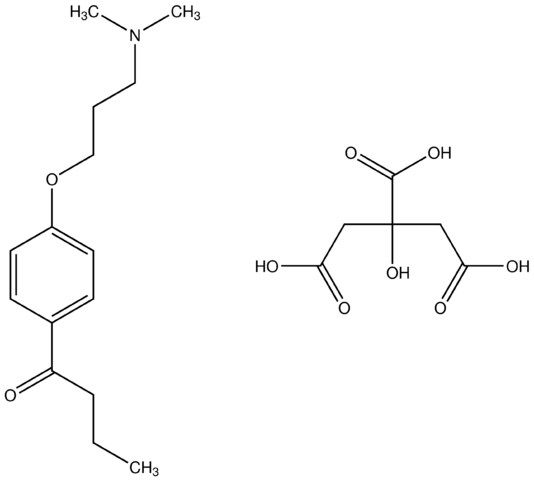 1-{4-[3-(dimethylamino)propoxy]phenyl}-1-butanone 2-hydroxy-1,2,3-propanetricarboxylate