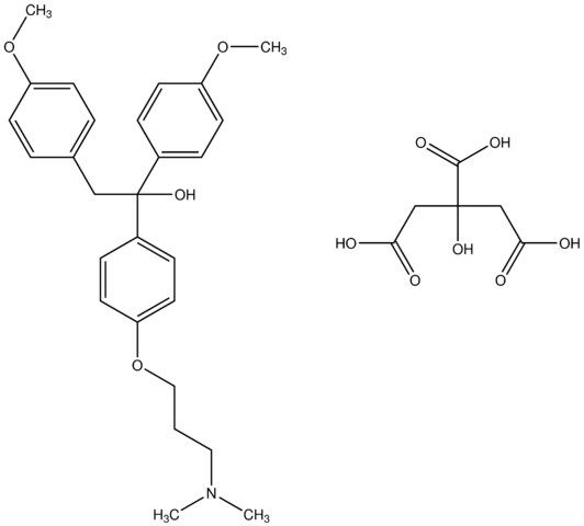 1-{4-[3-(dimethylamino)propoxy]phenyl}-1,2-bis(4-methoxyphenyl)ethanol 2-hydroxy-1,2,3-propanetricarboxylate