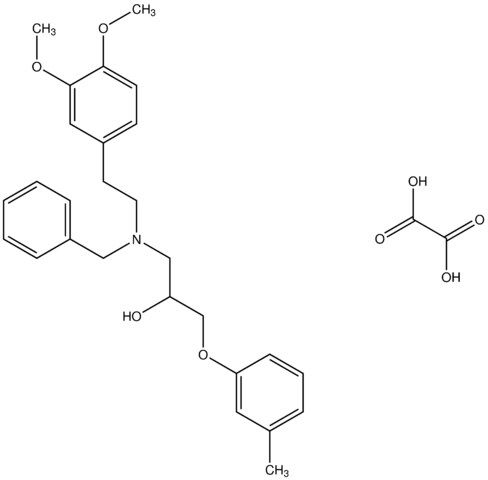 1-{benzyl[2-(3,4-dimethoxyphenyl)ethyl]amino}-3-(3-methylphenoxy)-2-propanol oxalate