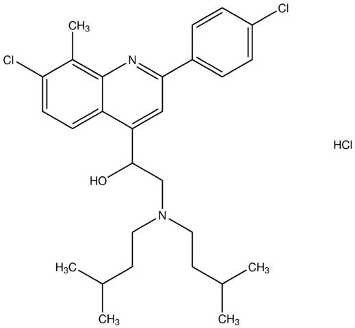 1-[7-chloro-2-(4-chlorophenyl)-8-methyl-4-quinolinyl]-2-(diisopentylamino)ethanol hydrochloride