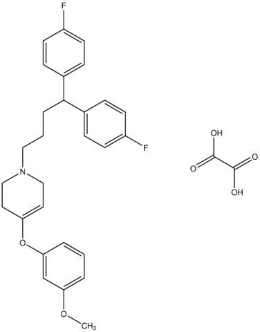 1-[4,4-bis(4-fluorophenyl)butyl]-4-(3-methoxyphenoxy)-1,2,3,6-tetrahydropyridine oxalate