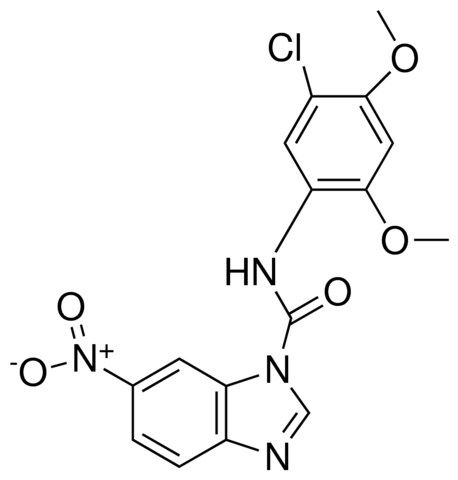 1-((5-CHLORO-2,4-DIMETHOXYPHENYL)CARBAMOYL)-6-NITROBENZIMIDAZOLE