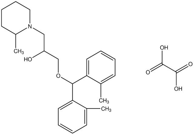 1-[bis(2-methylphenyl)methoxy]-3-(2-methyl-1-piperidinyl)-2-propanol oxalate