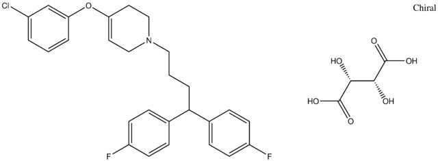 1-[4,4-bis(4-fluorophenyl)butyl]-4-(3-chlorophenoxy)-1,2,3,6-tetrahydropyridine, tartrate salt