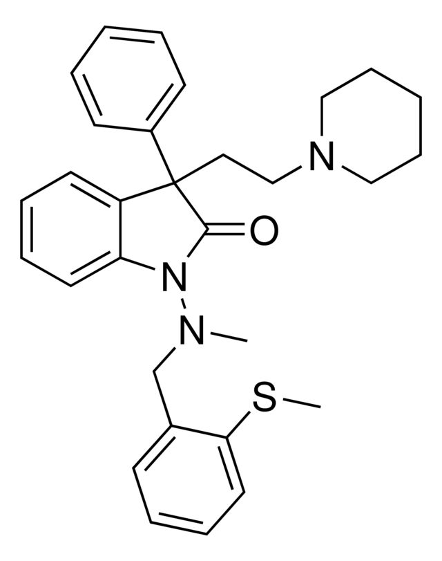 1-{Methyl[2-(methylsulfanyl)benzyl]amino}-3-phenyl-3-[2-(1-piperidinyl)ethyl]-1,3-dihydro-2H-indol-2-one