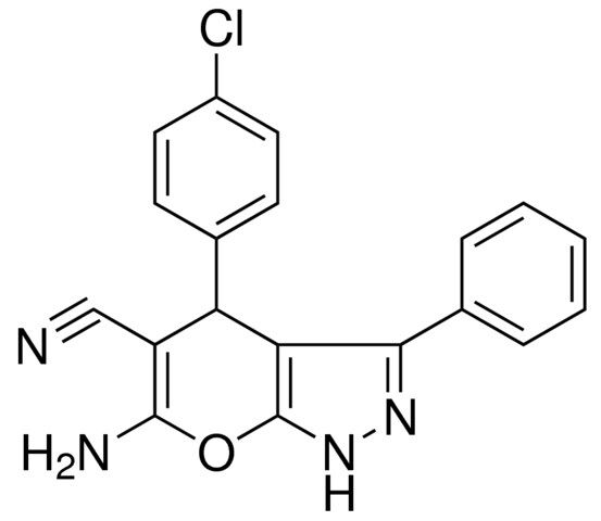 6-AMINO-4-(4-CL-PH)-3-PHENYL-1,4-DIHYDRO-PYRANO(2,3-C)PYRAZOLE-5-CARBONITRILE