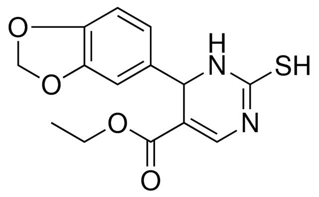 6-BENZO(1,3)DIOXOL-5-YL-2-MERCAPTO-1,6-2H-PYRIMIDINE-5-CARBOXYLIC ACID ET ESTER