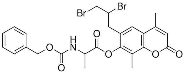 6-(2,3-DIBROMOPROPYL)-4,8-DIMETHYL-2-OXO-2H-CHROMEN-7-YL 2-{[(BENZYLOXY)CARBONYL]AMINO}PROPANOATE