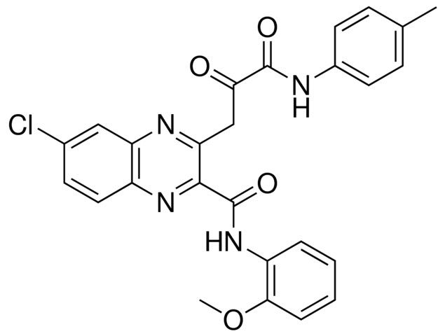 6-CL-3-(2,3-DIOXO-3-(4-TOLUIDINO)PR)N-(2-METHOXYPHENYL)-2-QUINOXALINECARBOXAMIDE