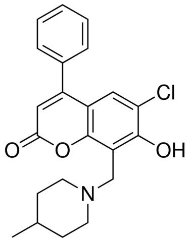 6-CHLORO-7-HYDROXY-8-(4-METHYL-PIPERIDIN-1-YLMETHYL)-4-PHENYL-CHROMEN-2-ONE