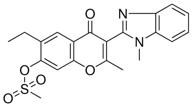 6-ETHYL-2-METHYL-3-(1-METHYL-1H-BENZIMIDAZOL-2-YL)-4-OXO-4H-CHROMEN-7-YL METHANESULFONATE