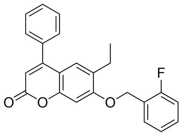 6-ETHYL-7-(2-FLUORO-BENZYLOXY)-4-PHENYL-CHROMEN-2-ONE