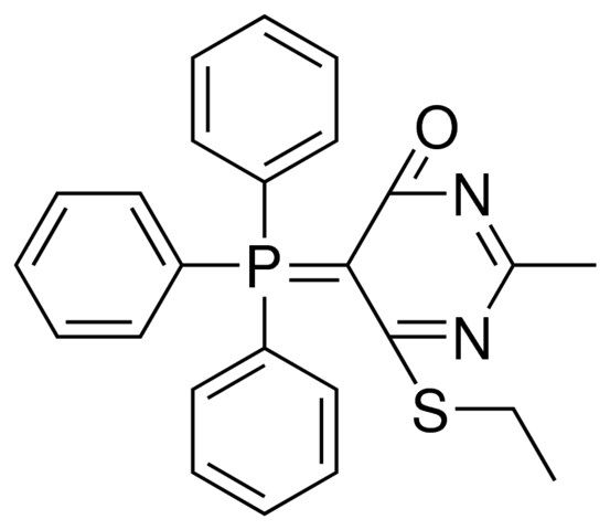 6-ETHYLSULFANYL-2-METHYL-5-(TRIPHENYL-PHOSPHANYLIDENE)-5H-PYRIMIDIN-4-ONE