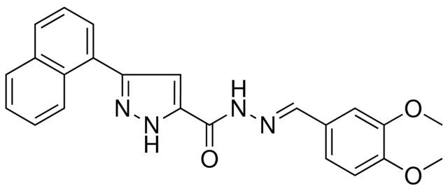 5-NAPHTHALEN-1-YL-2H-PYRAZOLE-3CARBOXYLIC ACID (3,4-DI-MEO-BENZYLIDENE)HYDRAZIDE