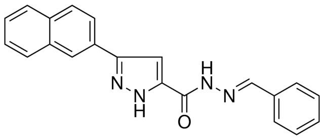 5-NAPHTHALEN-2-YL-2H-PYRAZOLE-3-CARBOXYLIC ACID BENZYLIDENE-HYDRAZIDE