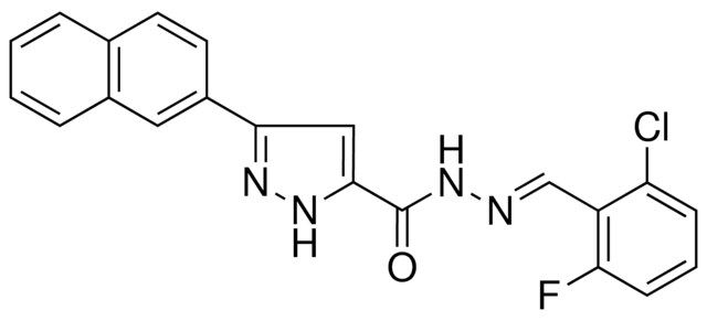 5-NAPHTHALEN-2-YL-2H-PYRAZOLE-3-CARBOXYLIC ACID (2-CL-6-F-BENZYLIDENE)-HYDRAZIDE