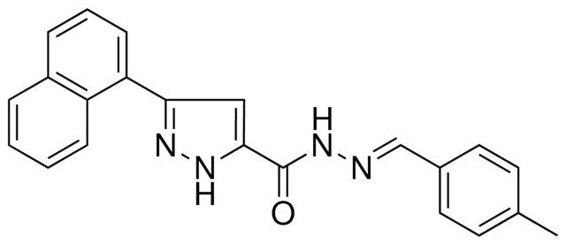 5-NAPHTHALEN-1-YL-2H-PYRAZOLE-3-CARBOXYLIC ACID (4-METHYL-BENZYLIDENE)-HYDRAZIDE